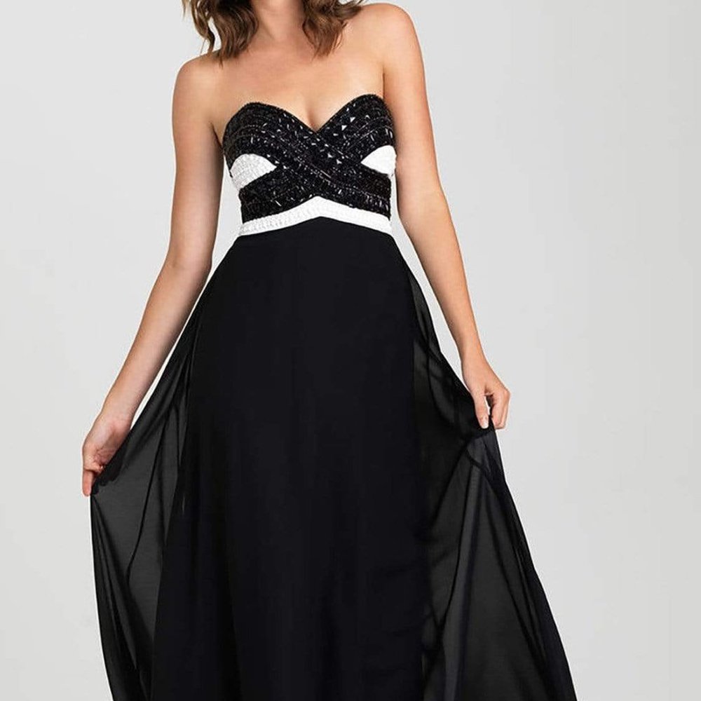 Madison James - Strapless Sweetheart A-Line Evening Dress 16-427